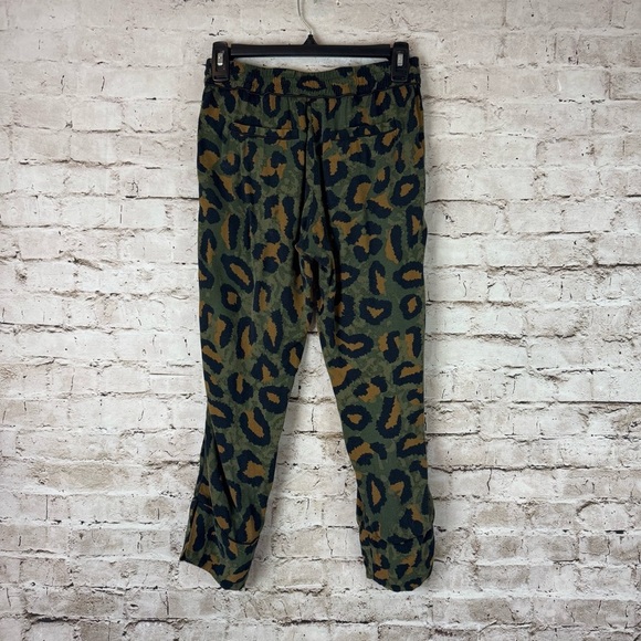 Zadig & Voltaire Parone Leopard Print Drawstring Jogger Pants Cropped Size 34 XS - Picture 10 of 11